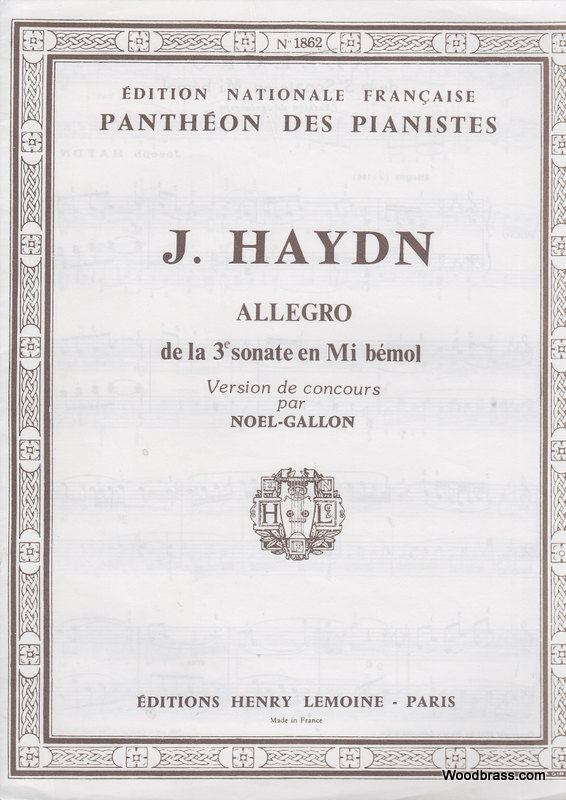 LEMOINE HAYDN JOSEPH - ALLEGRO (3EME SONATE) - PIANO
