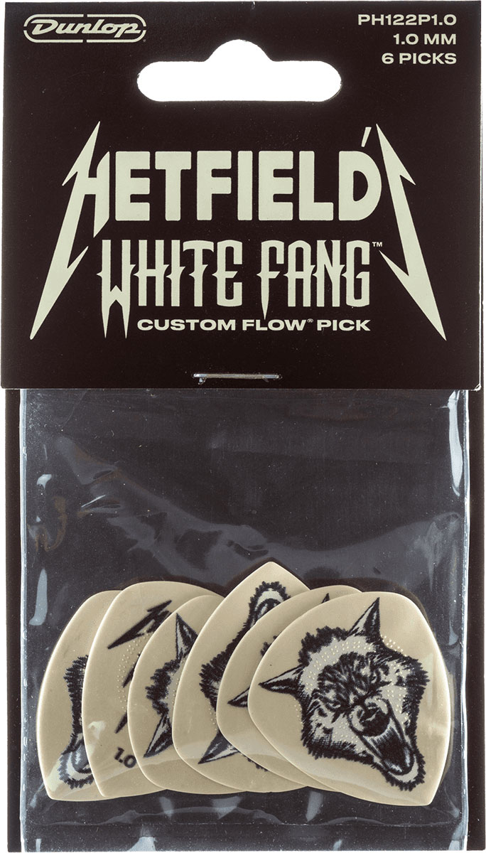JIM DUNLOP PH122P100 FLOW / HETFIELD'S WHITE FANG / PLAYER'S PACK OF 6 1,00MM