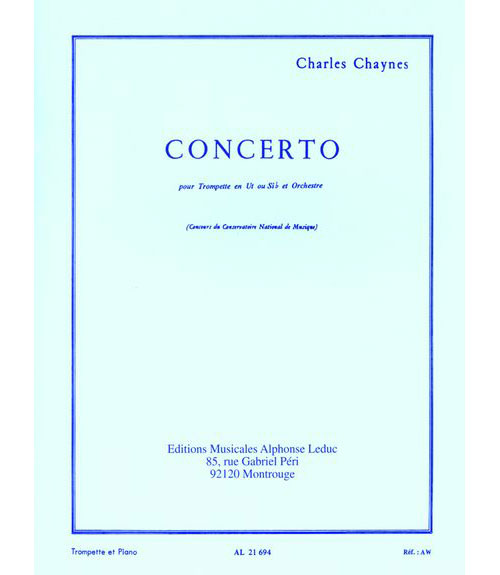 LEDUC CHAYNES CHARLES - CONCERTO - TROMPETTE & PIANO 