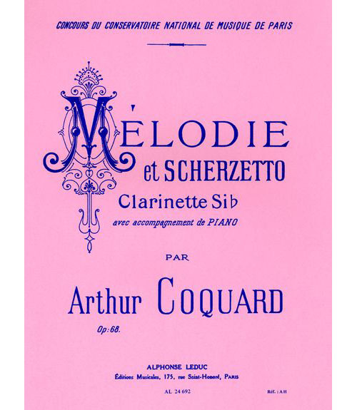 LEDUC COQUARD A. - MELODIE ET SCHERZETTO OPO.68 - CLARINETTE 