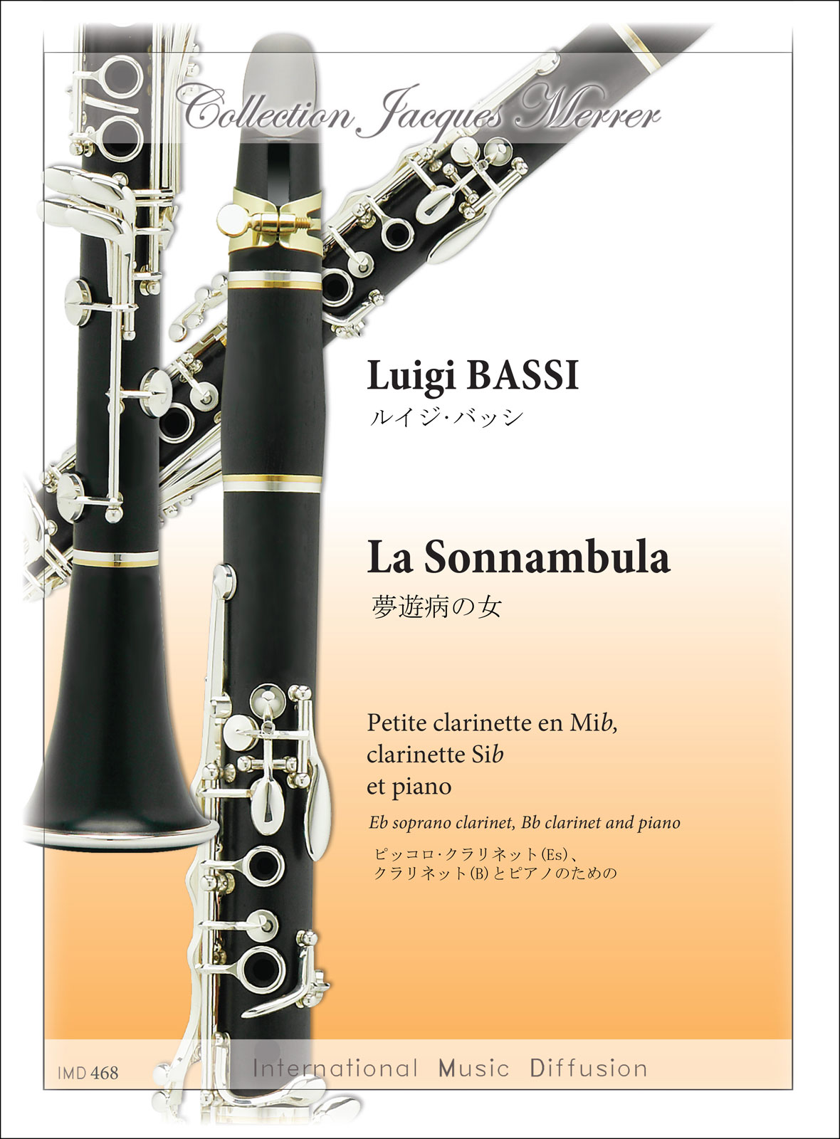 IMD ARPEGES BASSI LUIGI - LA SONNAMBULA - 2 CLARINETTES & PIANO