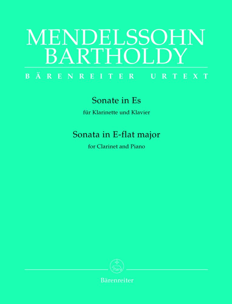 BARENREITER MENDELSSOHN BARTHOLDY F. - SONATA IN E-FLAT MAJOR - CLARINET, PIANO