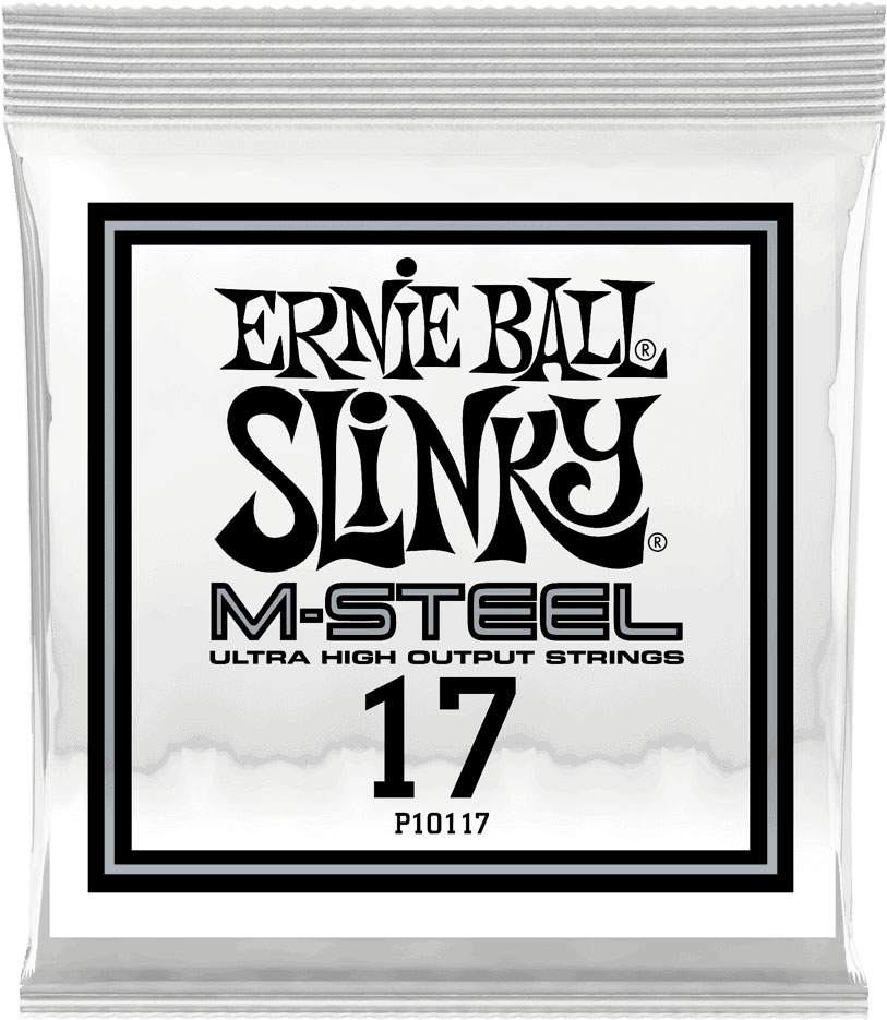 ERNIE BALL .017 M-STEEL PLAIN ELECTRIC GUITAR STRINGS