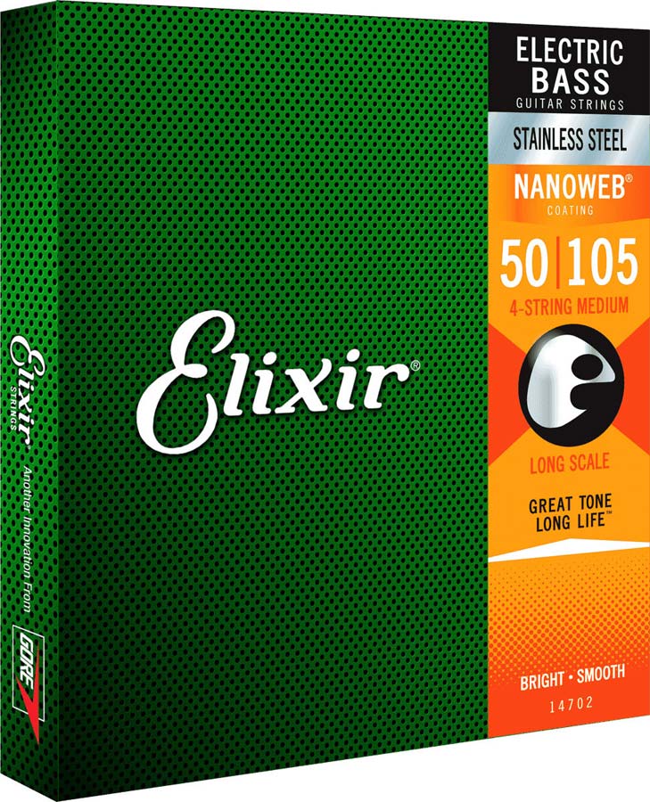 ELIXIR 14702 NANOWEB STAINLESS STEEL MEDIUM 50-105