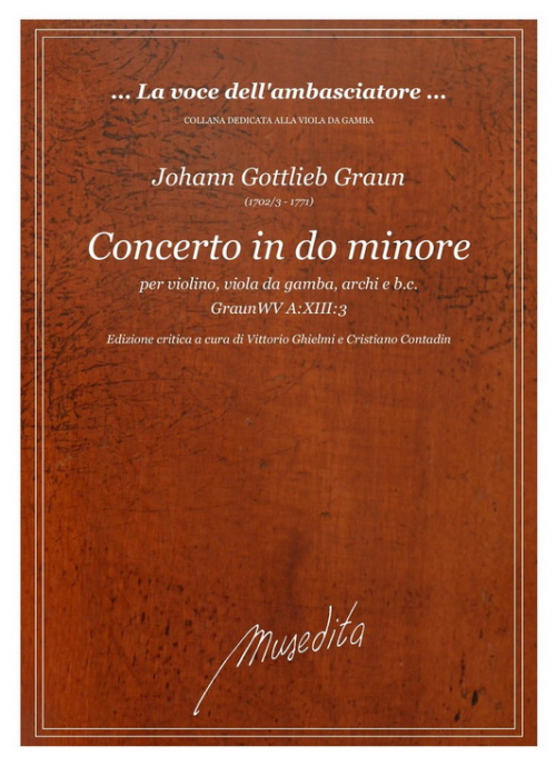 MUSEDITA GRAUN JOHANN GOTTLIEB - CONCERTO DO MINORE W116 - CONDUCTEUR & PARTIES 