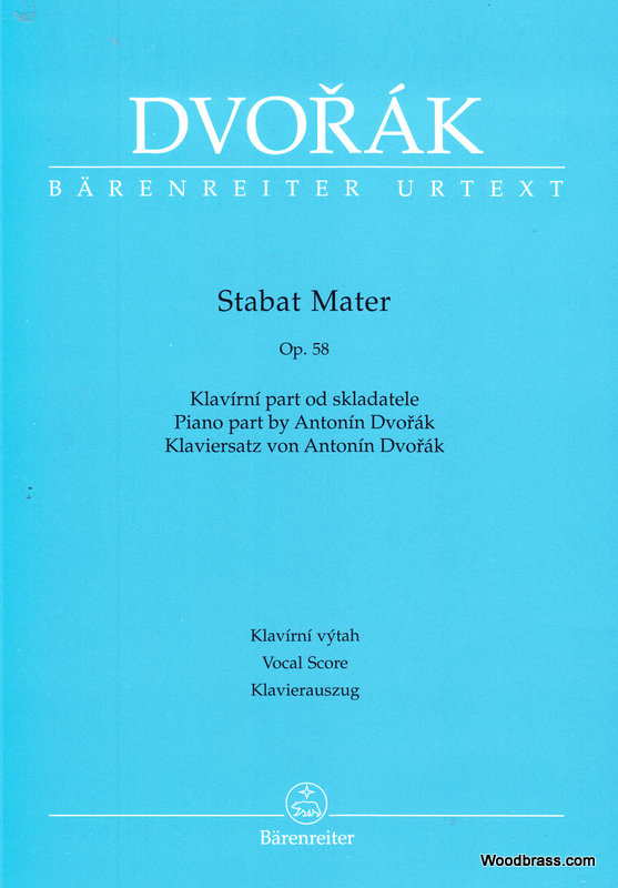 BARENREITER DVORAK A. - STABAT MATER - CHOEUR ET PIANO