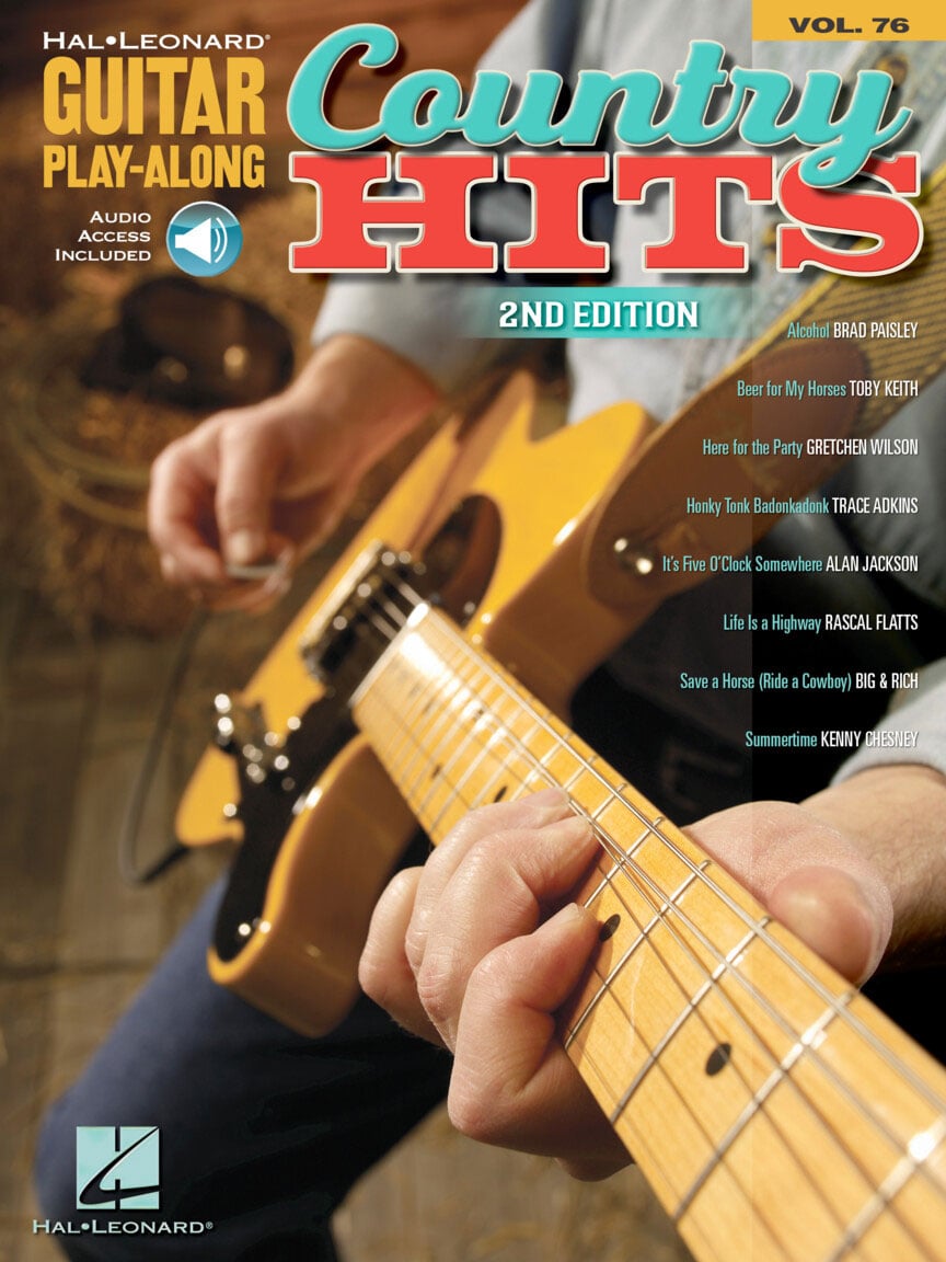 HAL LEONARD GUITAR PLAY ALONG VOLUME 76 - COUNTRY HITS + AUDIO TRACKS - GUITAR TAB