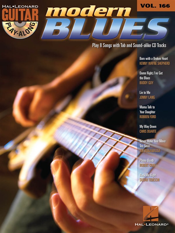 HAL LEONARD GUITAR PLAY ALONG VOLUME 166 MODERN BLUES + CD - GUITAR