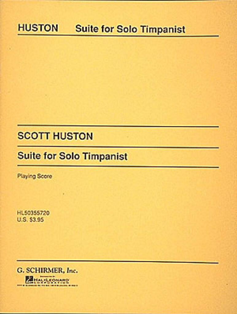 HAL LEONARD HUSTON SCOTT - SUITE FOR SOLO TIMPANI