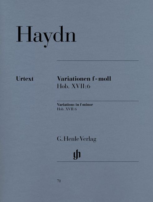 HENLE VERLAG HAYDN J. - VARIATIONS F MINOR HOB. XVII:6