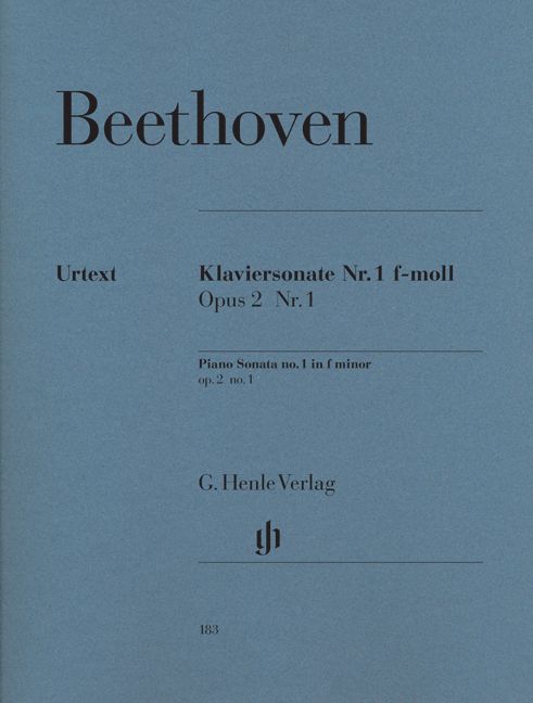 HENLE VERLAG BEETHOVEN L.V. - PIANO SONATA NO. 1 F MINOR OP. 2,1