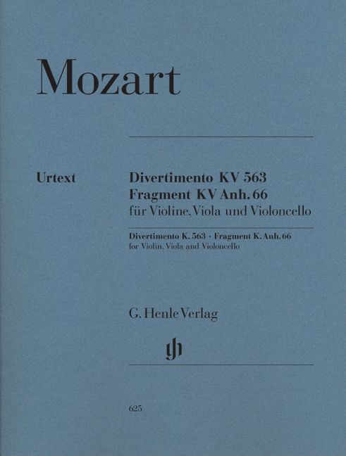 HENLE VERLAG MOZART W.A. - STRING TRIO E FLAT MAJOR KV 563