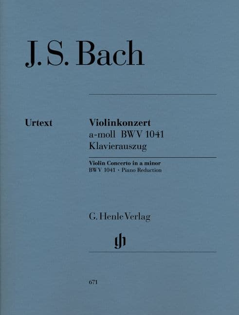 HENLE VERLAG BACH J.S. - CONCERTO FOR VIOLIN AND ORCHESTRA A MINOR BWV 1041