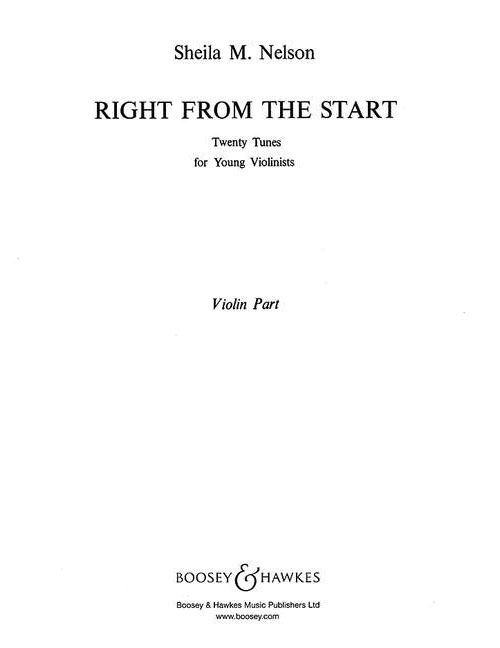BOOSEY & HAWKES RIGHT FROM THE START - VIOLIN AND PIANO