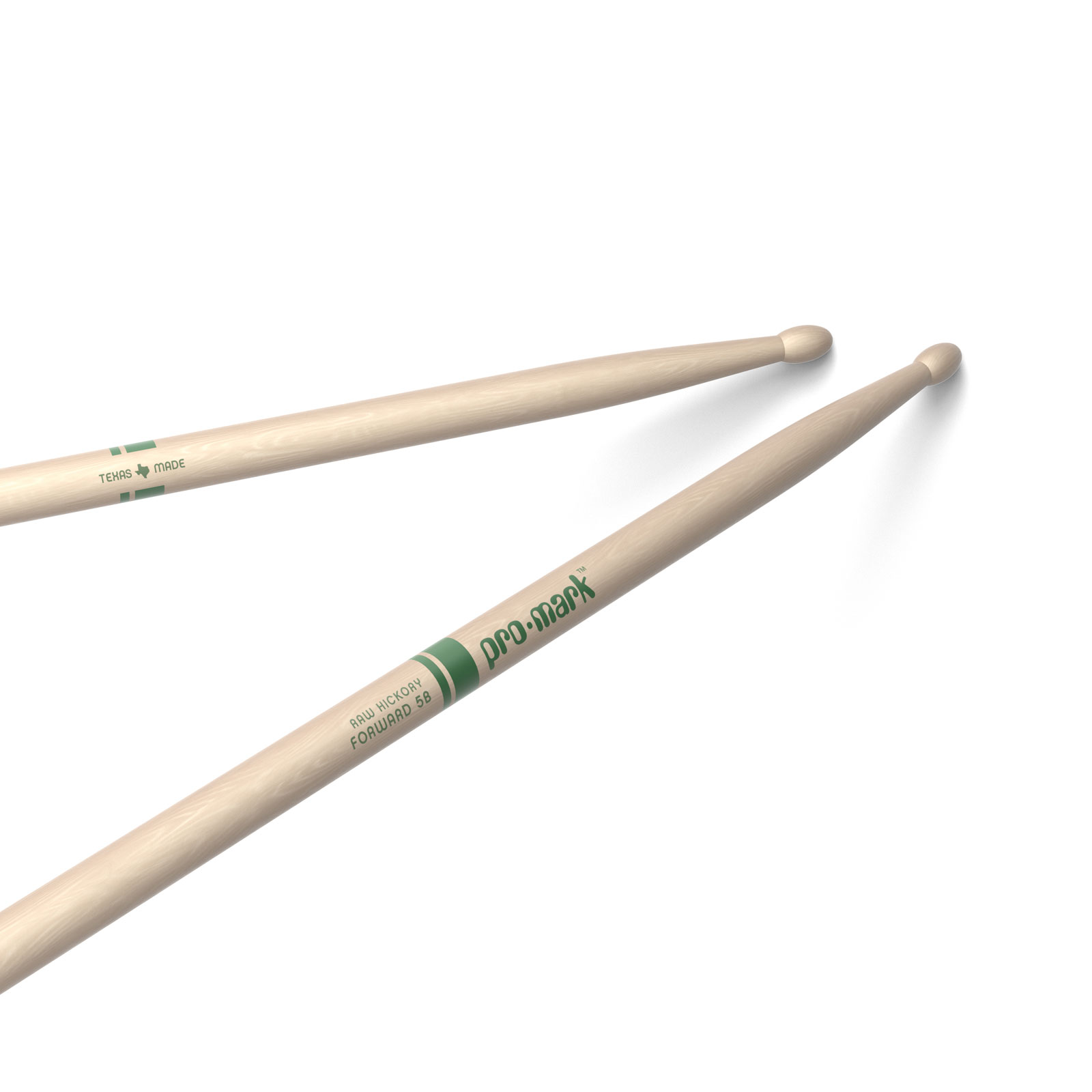 PRO MARK CLASSIC FORWARD 5B RAW HICKORY DRUMSTICK OVAL WOOD TIP