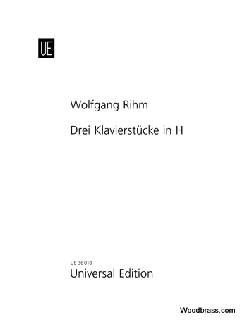 UNIVERSAL EDITION RIHM W. - DREI KLAVIERSTUCKE IN H