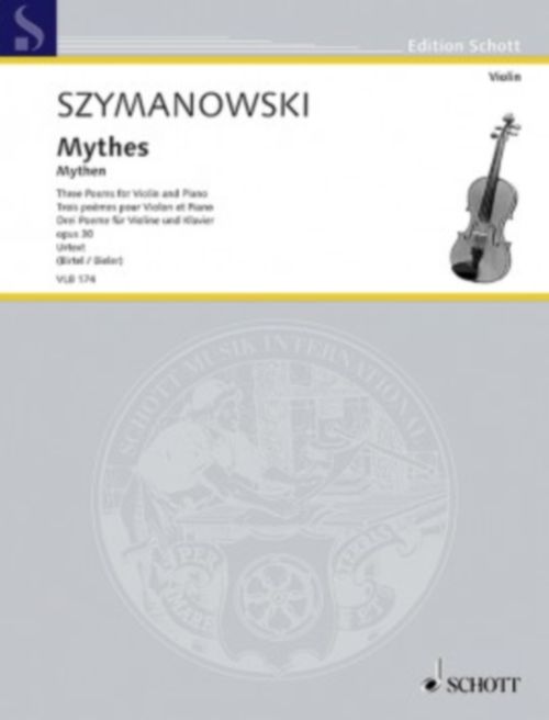 SCHOTT SZYMANOWSKI K. - MYTHES OP.30 - VIOLON ET PIANO 