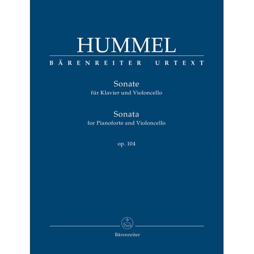 BARENREITER HUMMEL J.N. - SONATA FOR PIANOFORTE AND VIOLONCELLO OP.104