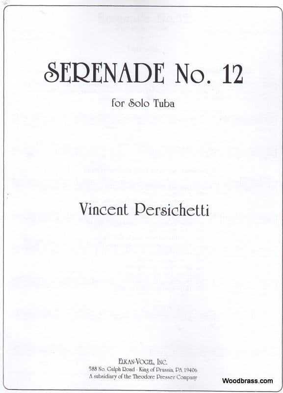 ELKAN-VOGEL PERSICHETTI V. - SERENADE N°12 OP. 88 - TUBA SOLO