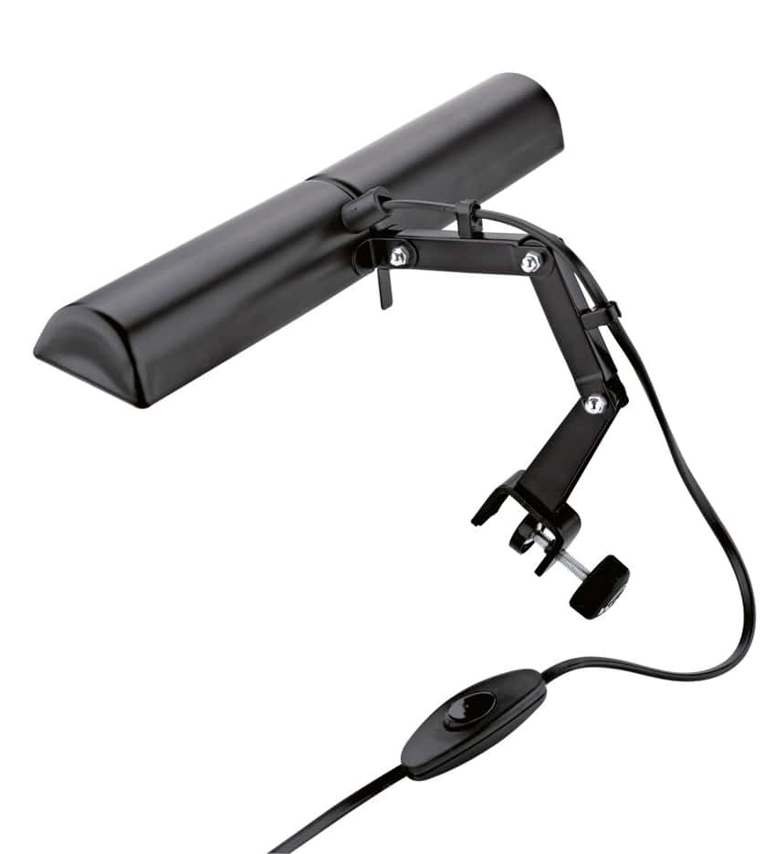 K&M 12260-000-55 BLACK DOUBLE MUSIC STAND LIGHT