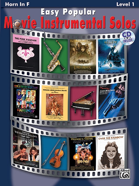 ALFRED PUBLISHING EASY POPULAR MOVIE SOLOS + CD - FRENCH HORN SOLO