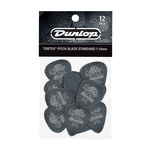 JIM DUNLOP ADU 488P50 - TORTEX PITCH BLACK PLAYERS PACK - 0,50 MM (BY 12)