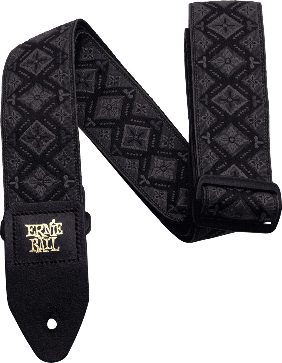 ERNIE BALL STRAP DE GUITARE JACQUARD REGAL BLACK