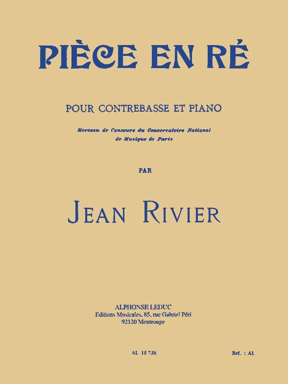 LEDUC RIVIER JEAN - PIECE EN RE - CONTREBASSE & PIANO