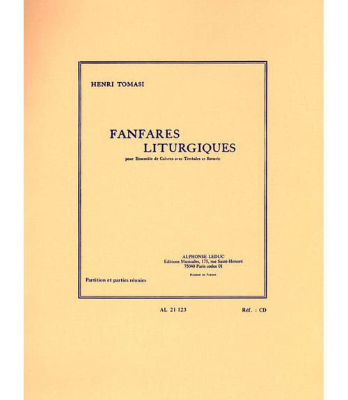 LEDUC TOMASI H. - FANFARES LITURGIQUES - CONDUCTEUR ET PARTIES 