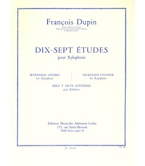 LEDUC DUPIN F. - 17 ETUDES - XYLOPHONE