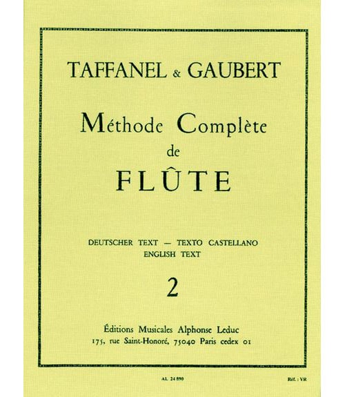 LEDUC GAUBERT / TAFFANEL - METHODE DE FLUTE TRAVERSIERE VOL. 2