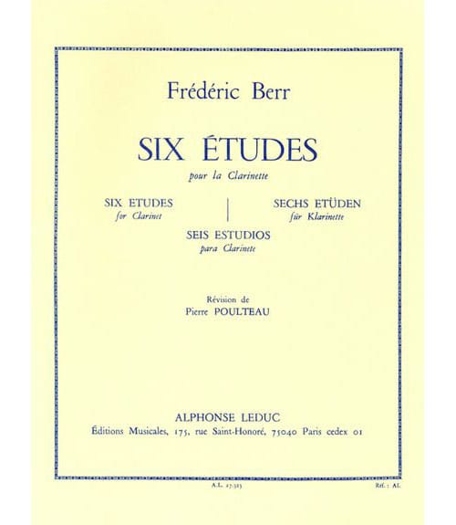 LEDUC BERR FREDERIC - SIX ETUDES POUR CLARINETTE