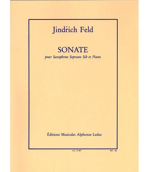 LEDUC FELD JINDRICH - SONATE - SAXOPHONE SIb & PIANO