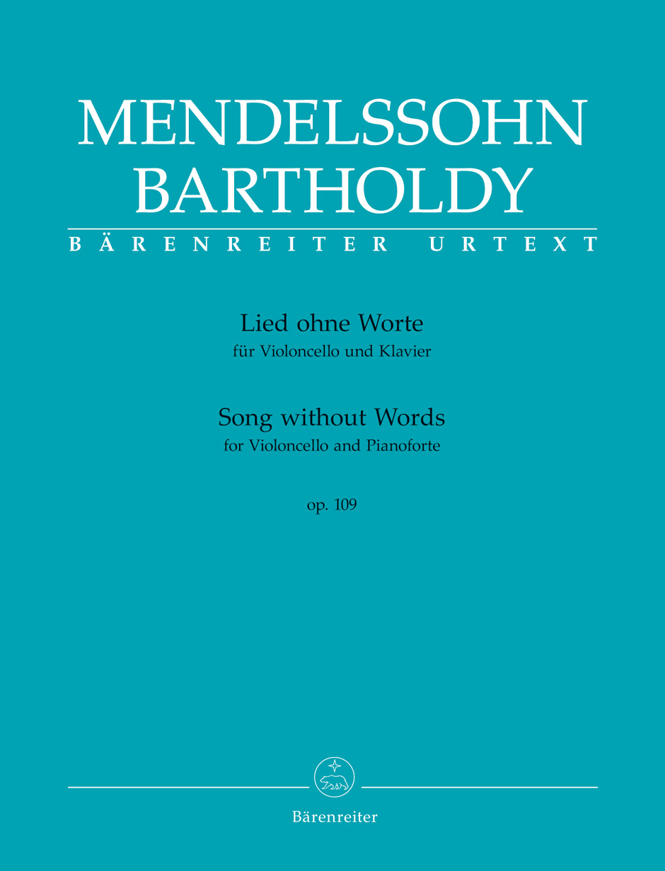 BARENREITER MENDELSSOHN F. - SONG WITHOUT WORDS OP.109