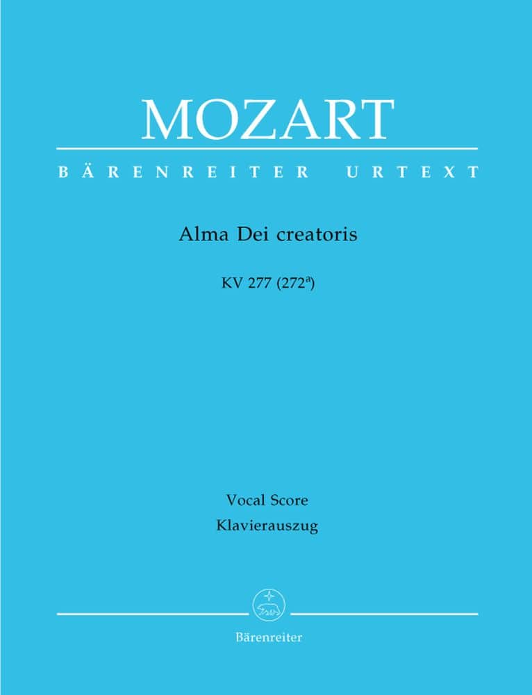 BARENREITER MOZART W.A. - ALMA DEI CREATORIS KV 277 (272A) - VOCAL SCORE