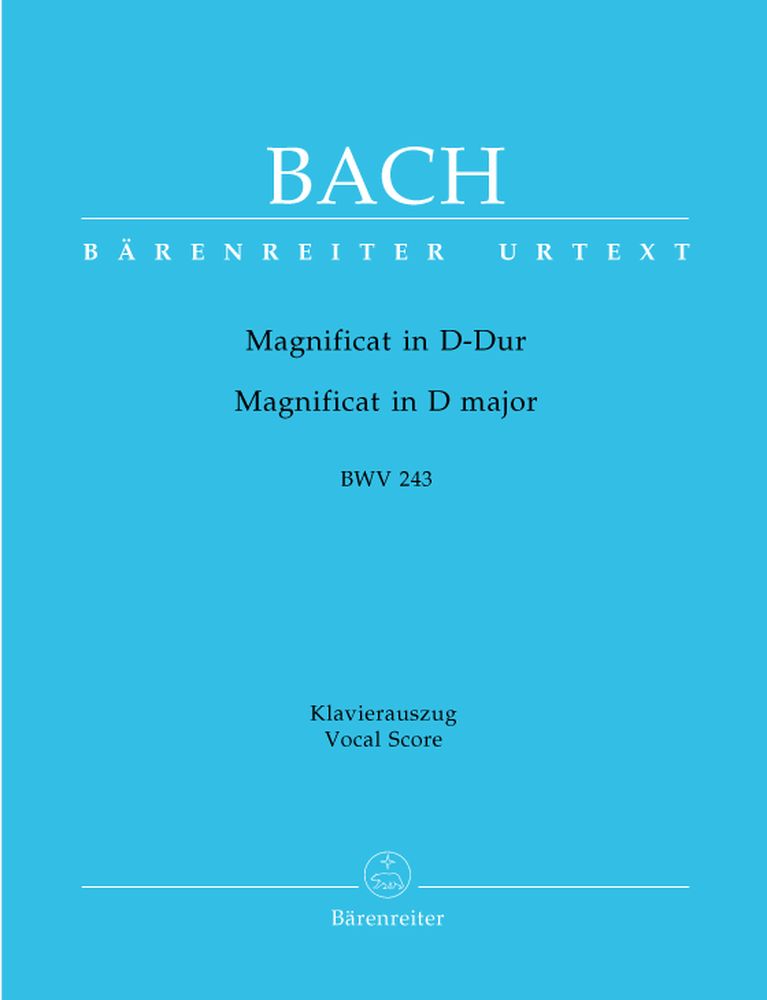 BARENREITER BACH J.S. - MAGNIFICAT IN D MAJOR BWV 243 - VOCAL SCORE