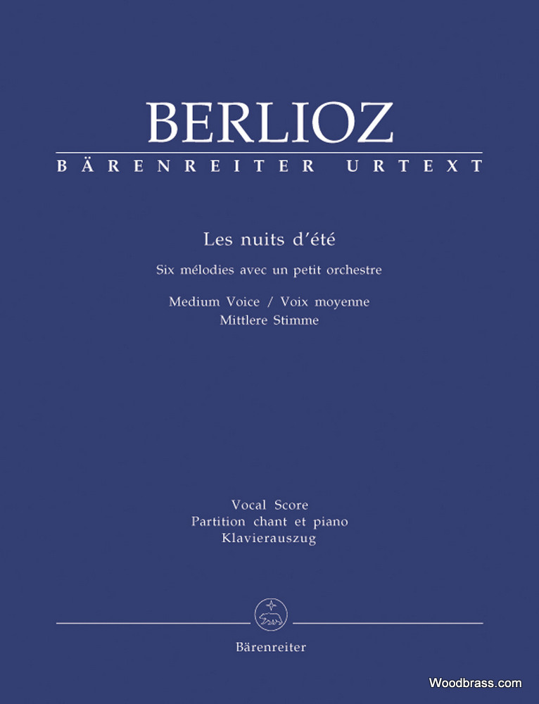 BARENREITER BERLIOZ HECTOR - LES NUITS D'ETE - CHANT & PIANO