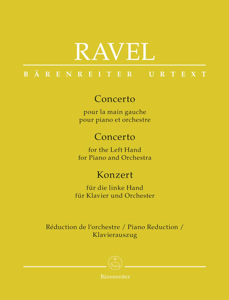 BARENREITER RAVEL MAURICE - CONCERTO POUR LA MAIN GAUCHE - PIANO REDUCTION