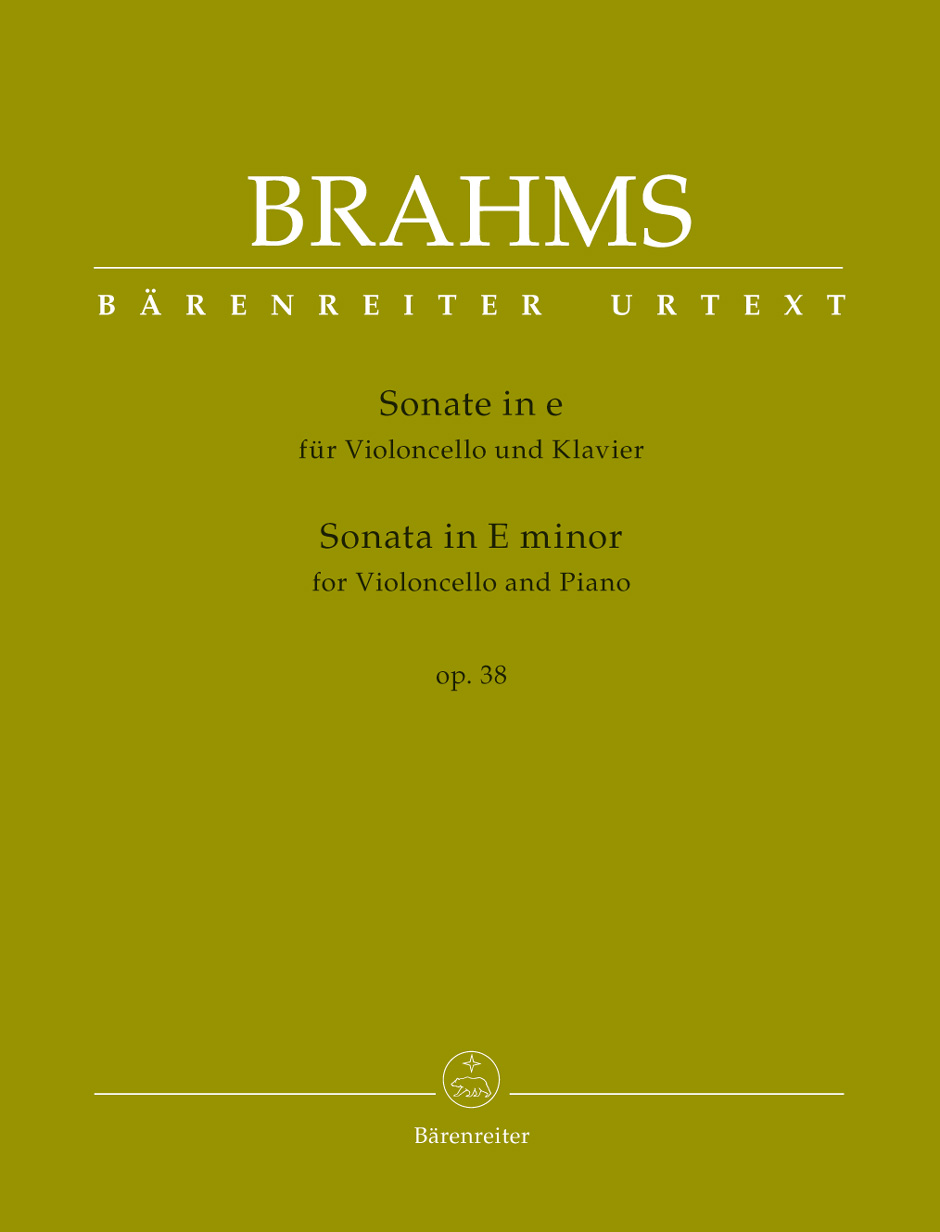 BARENREITER BRAHMS - SONATA IN E MINOR OP.38 - VIOLONCELLE & PIANO