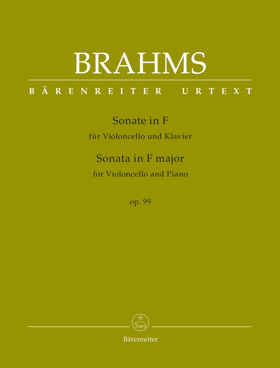 BARENREITER BRAHMS - SONATA IN F MAJOR OP.99 - VIOLONCELLE & PIANO 