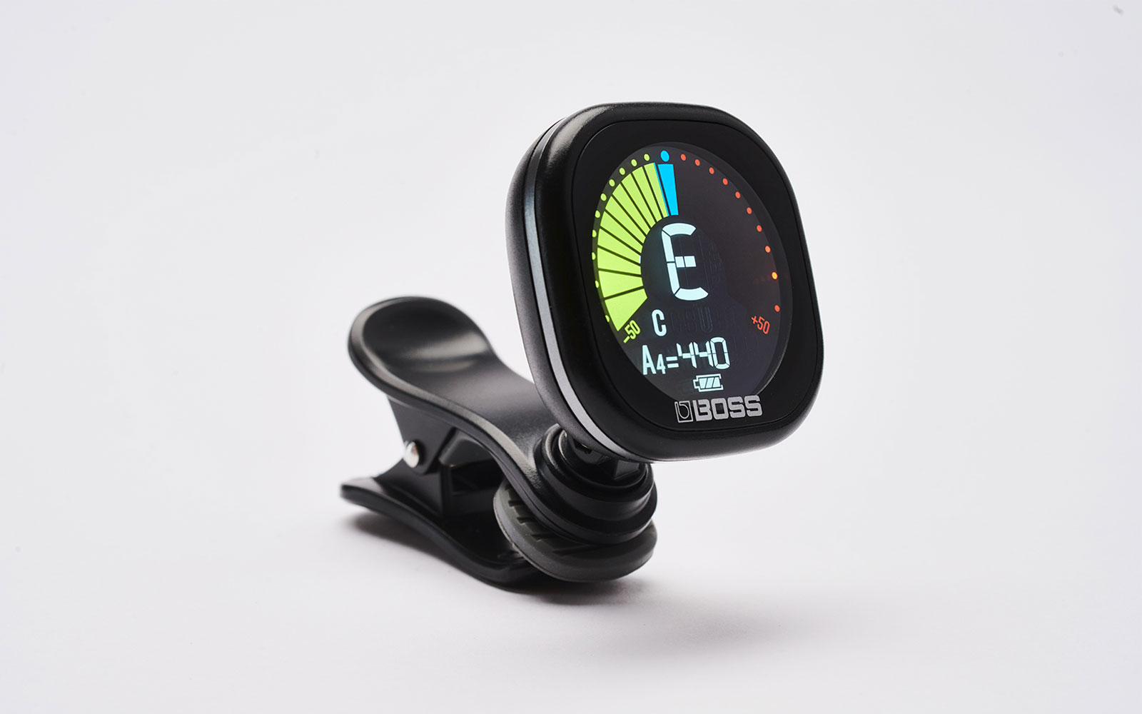 BOSS TU-05 PREMIUM QUALITY CLIP ON TUNER WITH FULL COLOUR DISPLAY, MULTIPLE TUNING MODES AND RECHARGEABL