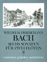 AMADEUS BACH W.F. - 6 SONATEN FÜR 2 QUERFLÖTEN HEFT 2