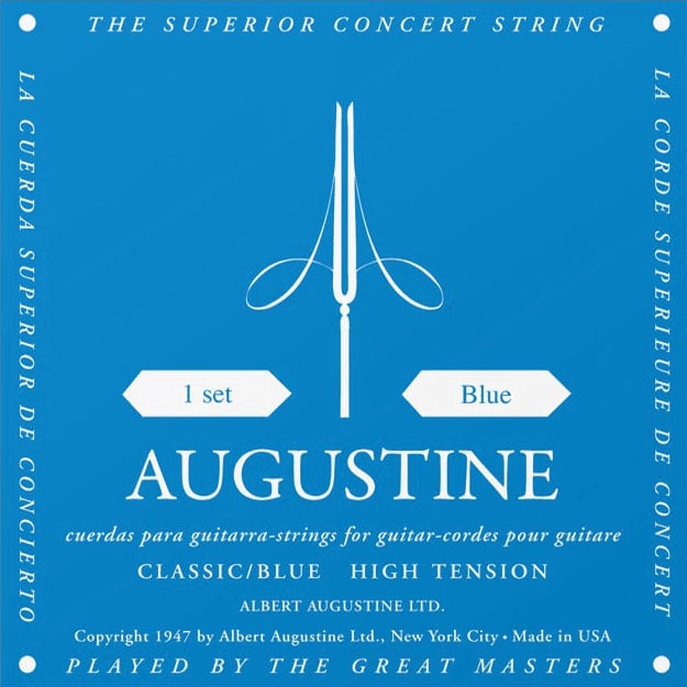 AUGUSTINE GUITARE CLASSIQUE STANDARD BLEU TIRANT FORT