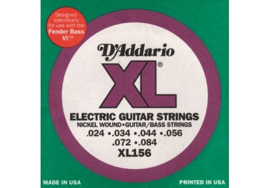 D'ADDARIO AND CO EXL156 FENDER BASS VI 6C 24-84