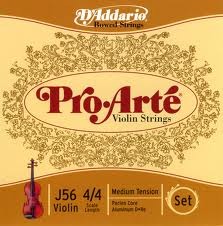 D'ADDARIO AND CO 4/4 PRO-ARTE VIOLIN STRING SET SCALE MEDIUM TENSION