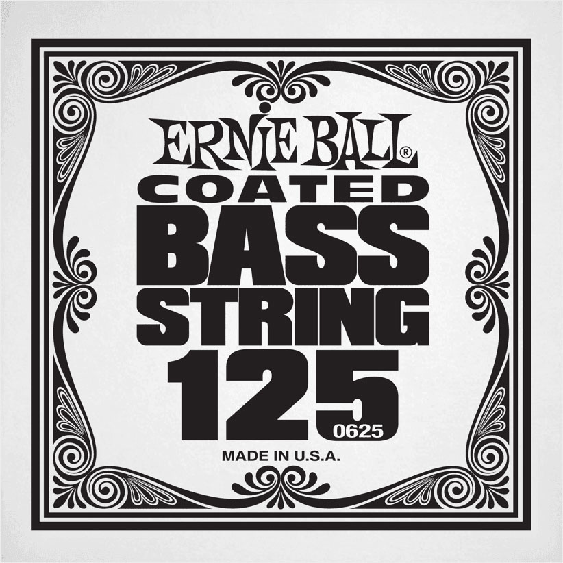 ERNIE BALL .125 COATED NICKEL WOUND ELECTRIC BASS STRING SINGLE