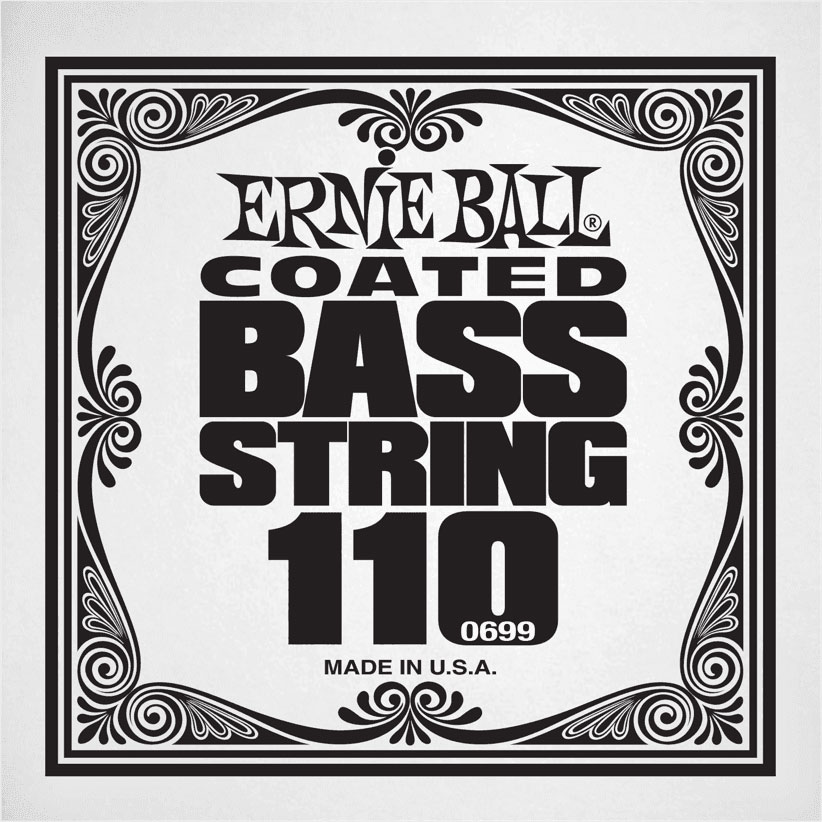 ERNIE BALL .110 COATED NICKEL WOUND ELECTRIC BASS STRING SINGLE