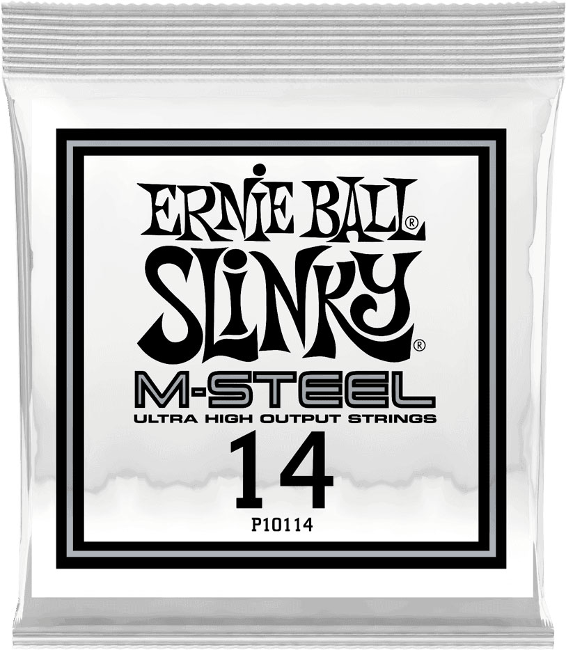 ERNIE BALL .014 M-STEEL PLAIN ELECTRIC GUITAR STRINGS