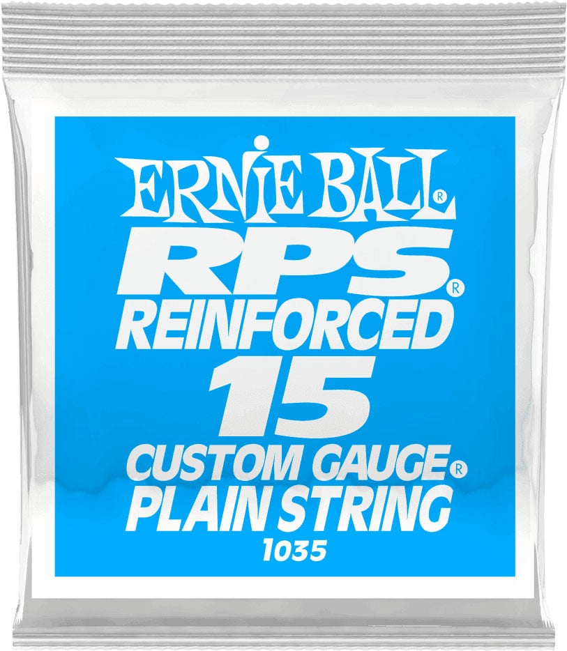 ERNIE BALL .015 RPS REINFORCED PLAIN ELECTRIC GUITAR STRINGS