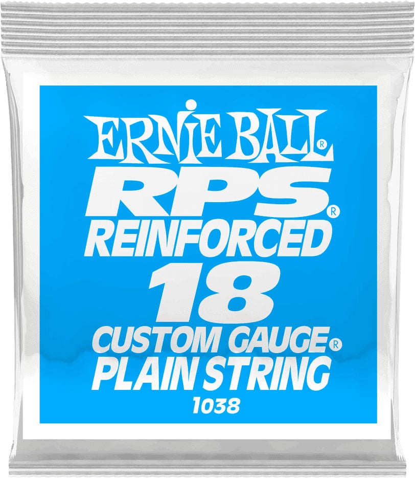ERNIE BALL .018 RPS REINFORCED PLAIN ELECTRIC GUITAR STRINGS